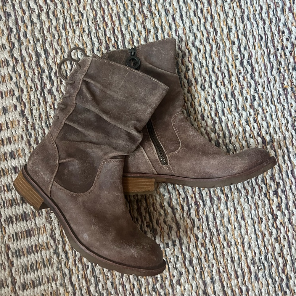 Brown Sofft Leather Ankle Boots